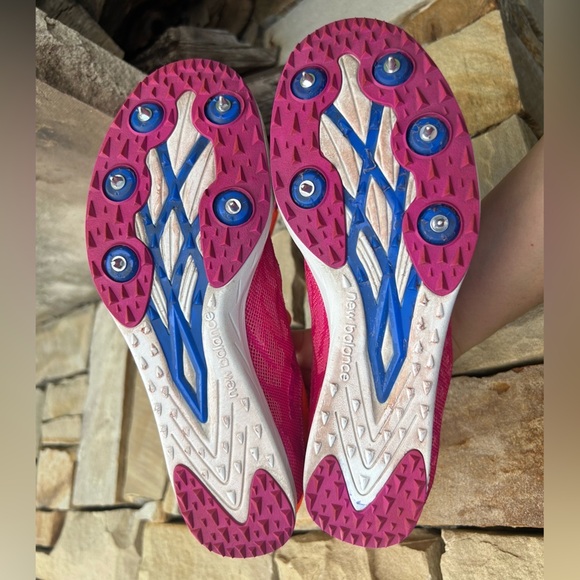 New Balance Xc5kV5 Vibrant Pink & Orange Track Spike racing cleats Sz-8. P - Picture 10 of 10